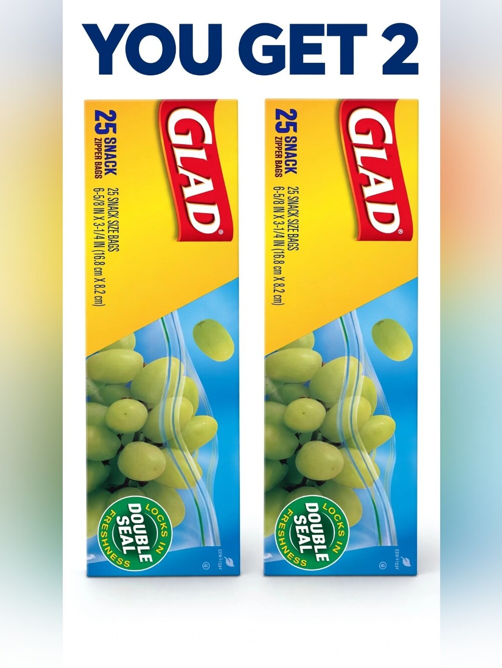 Snack Zipper Bags - 25 Count 2 Packs - Picture 1 of 1